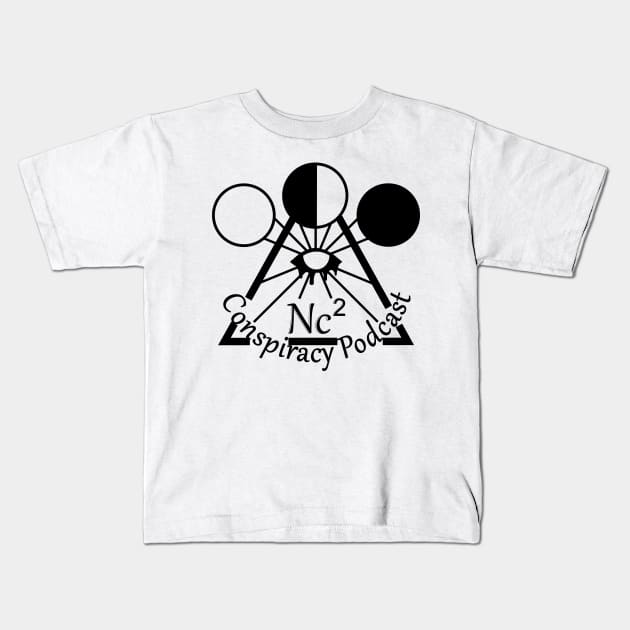 NC2 Conspiracy Podcast Black/White Kids T-Shirt by Nc2conspiracy